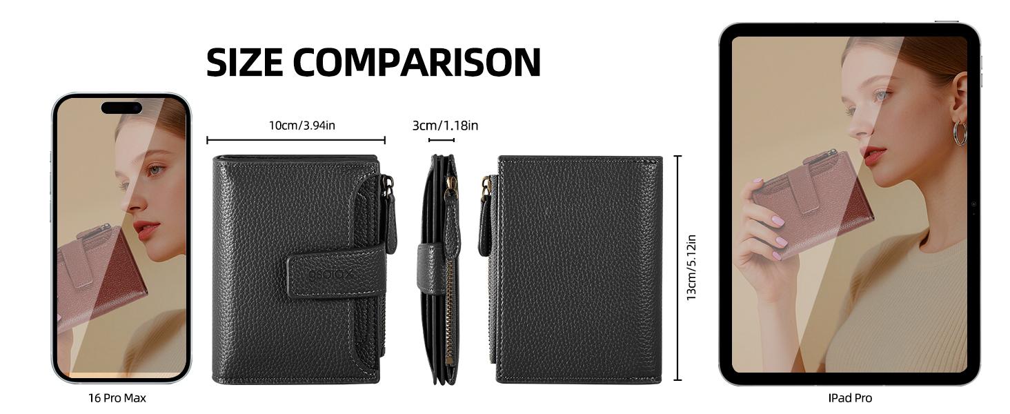 GSOIAX Women RFID Credit Card Holder. Made of genuine leather with a coin pocket, it's perfect for daily use, school, thoughtful gift for Mother's Day or Girlfriend. GSOIAX Women RFID Credit Card Holder. Made of genuine leather with a coin pocket, it's perfect for daily use, school, thoughtful gift for Mother's Day or Girlfriend.