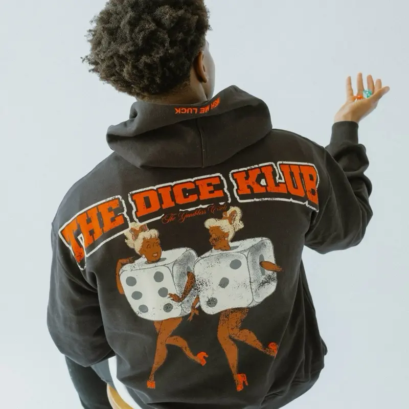 “The Dice Klub Hoodie V1 “ (Unisex) STREETWEAR High Quality Fashion. Made in Chicago.