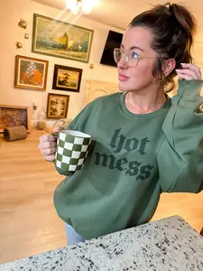 Hot Mess Color On Color Graphic Top