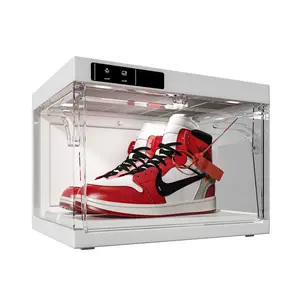 LED Smart Shoe Organizer – Auto Stackable Clear Plastic Sneaker Display Box (1 Pack)
