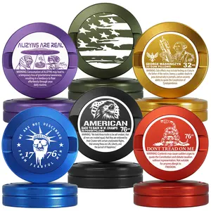 Premium Metal Storage Can - Laser Engraved Aluminum Tin, Metal Can, Portable EDC Container, Gift for Him, Travel-Friendly Organizer, AMERI'CAN