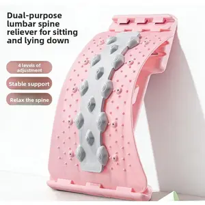 Lumbar Back Stretcher, Spine Corrector & Waist Support for Posture, Hunchback Relief & Back Massage cracker board decompression relaxer traction resistance