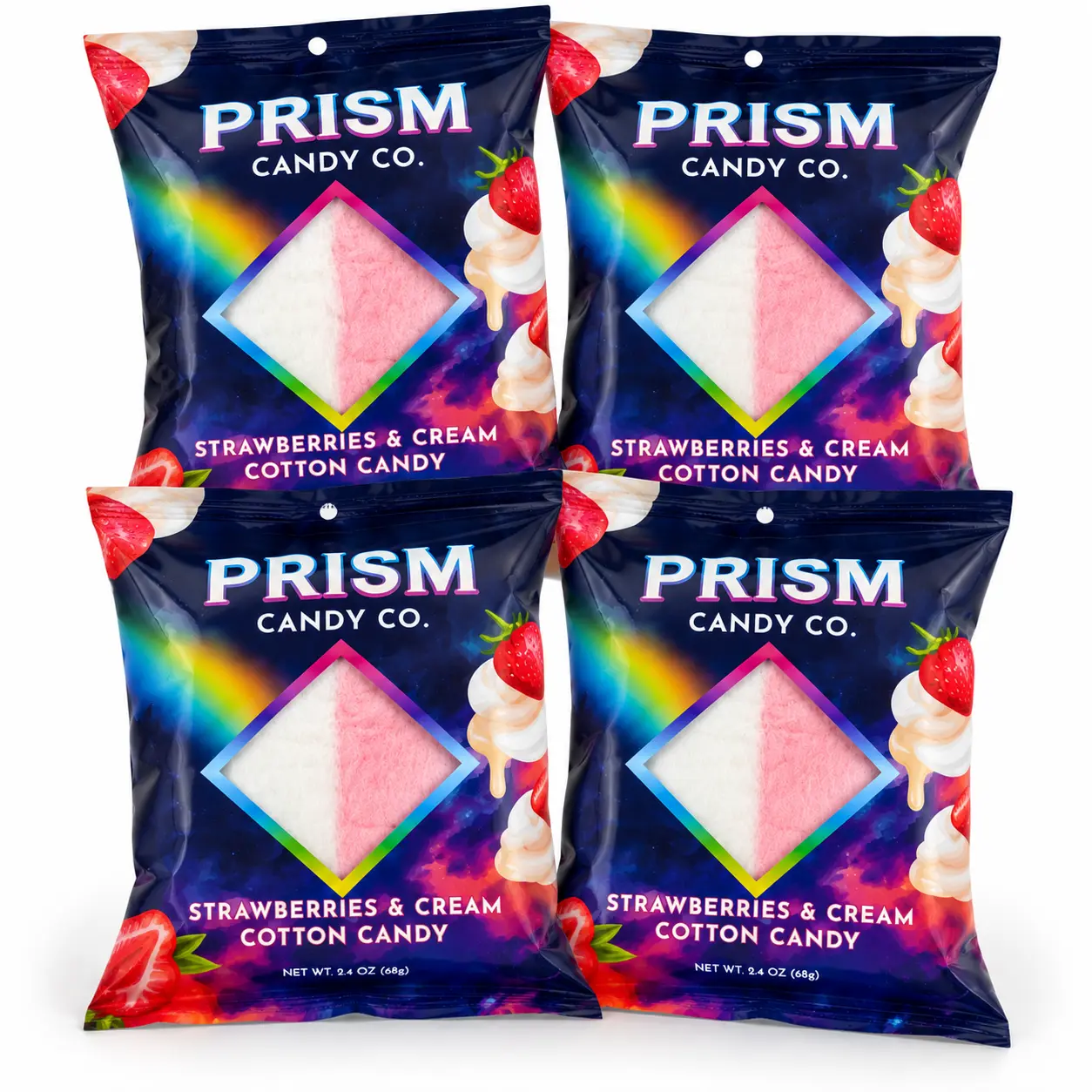 Strawberries & Cream Cotton Candy 4-Pack