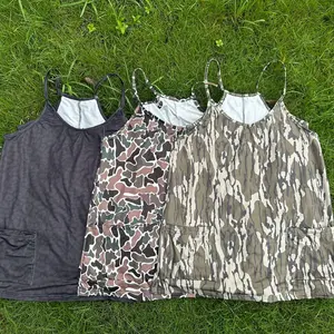 Camo Romper Dresses - Camouflage Patterned Sleeveless Tops for Casual Wear
