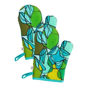 OVEN MITTS set of 2 Green Pears