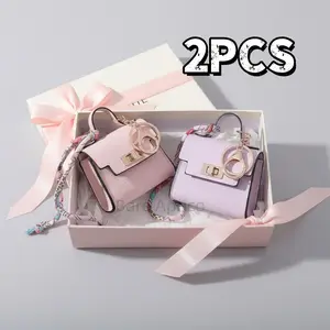 2PCS Mini Kelly Bag Charm, Waterproof and Dustproof with a Luxe Vibe, Ideal for Bestie Gifts, Birthday Surprises, and Holiday Giving