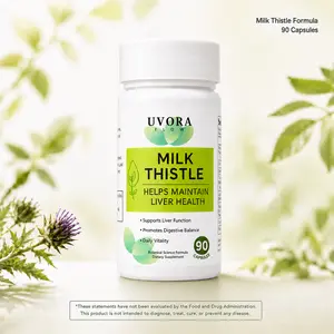 UVORA Flow Milk Thistle Capsules, 90 Capsules, Botanical Multi-Ingredient Supplement with Milk Thistle Extract, Turmeric, Vitamin C & Inositol