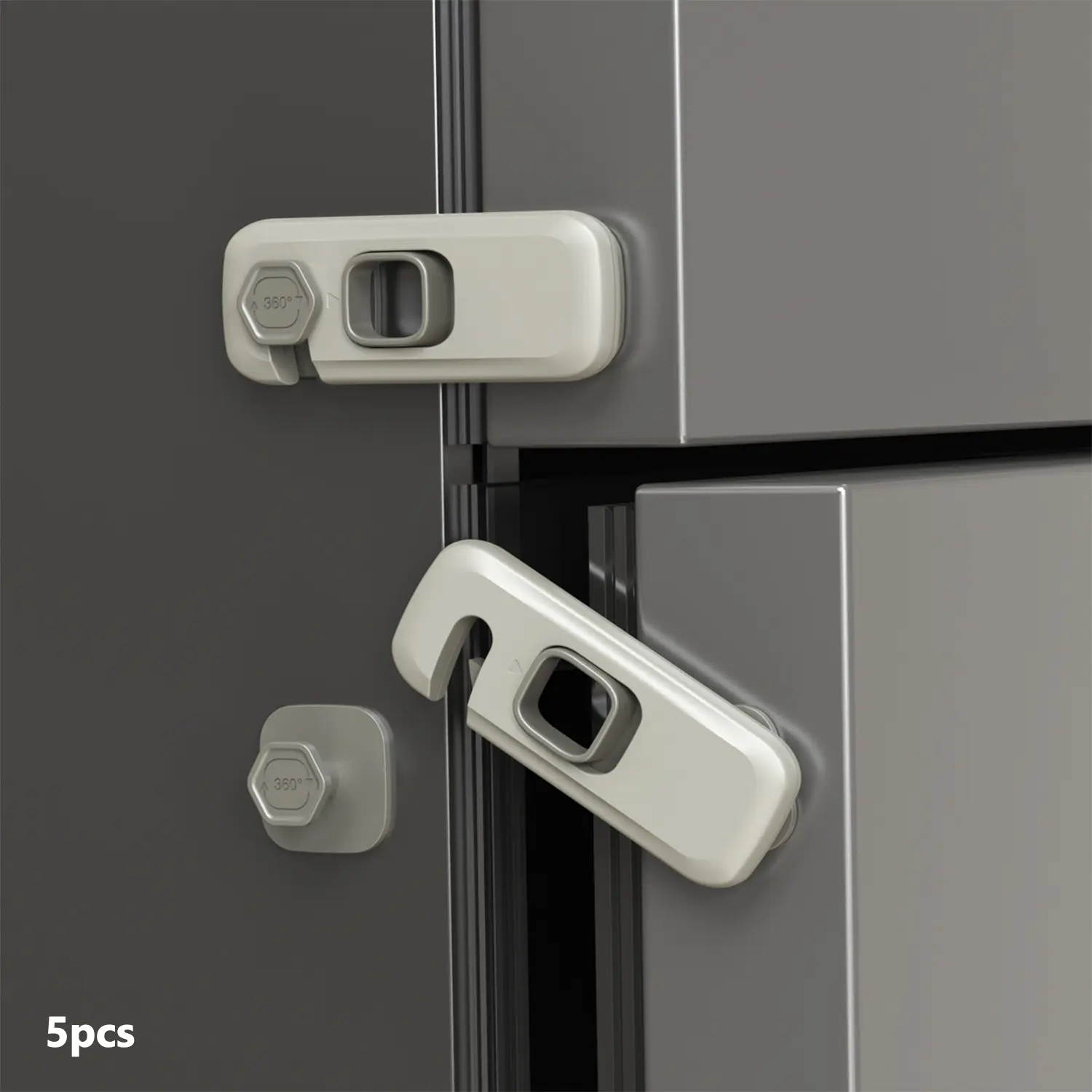 5 Pack Proof Refrigerator Lock, Proofing Cabinet Locks, oven lock safety, fridge lock, for Fridge, Drawers, Dishwasher, Oven, Cupboard, Closet, Adhesive, No Tools Nursery Playpen