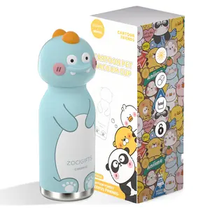 ZOCIGIFTS x BEERUS Collaboration Splash Little Dinosaur Insulated Cup, 316L Food-Grade Stainless Steel, 450ml, Beryllium Copper Insulation Process, Long-Lasting Temperature Locking, Heat and Cold Preservation, High-Value  Mug travel water bottle