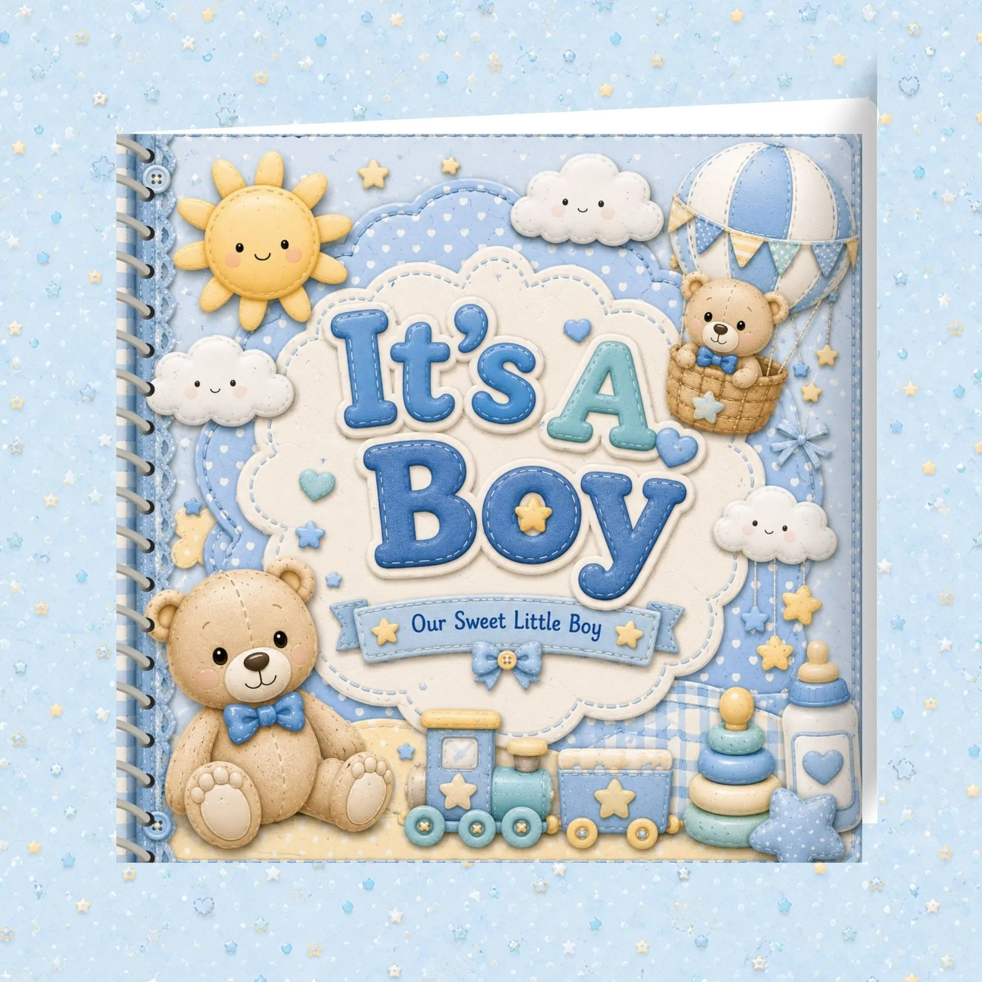 It's a Boy! Scrapbook- Fully Designed Layout Pages