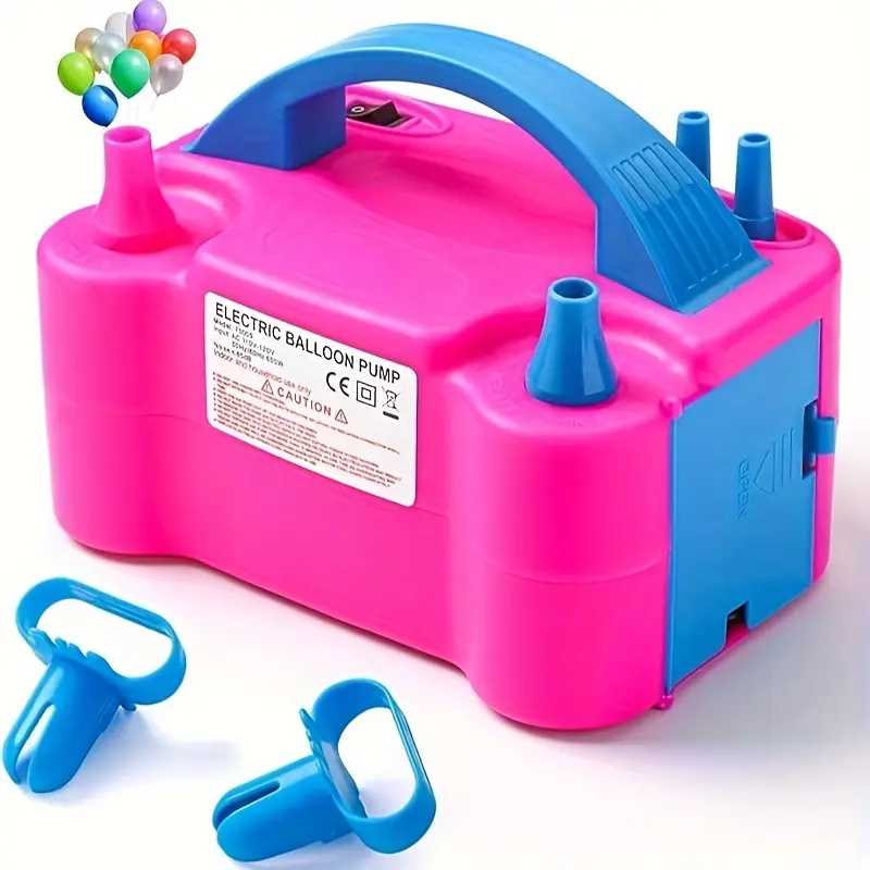 Electric Balloon Pump, Portable Electric Balloon Inflator Balloon Air Pump Dual Nozzles 110V 600W Balloon Inflator for Party Decoration, Perfect Gift, Christmas Gift