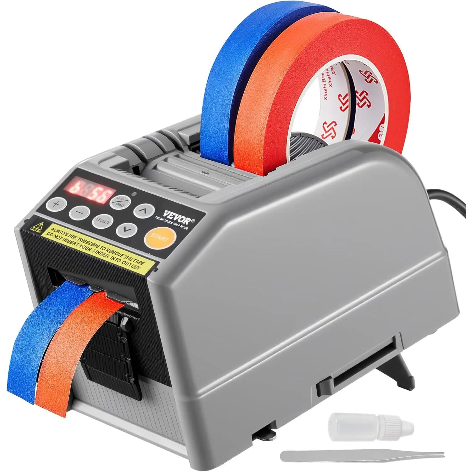 VEVOR Automatic Tape Dispenser Adhesive Electric Cutter Packaging Machine Cutting Machine 6-60mm Tape Width