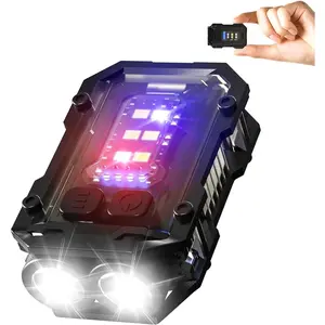 Flashlight with Clip, LED  EDC Key Chain Light for Mechanics with COB Sidelight, USB C Rechargeable Small Multi-Use  Light for Work  Repair
