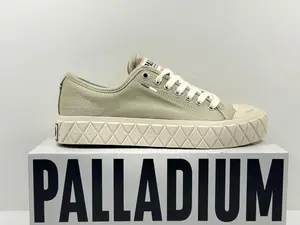 Palladium Women's Palla Ace CVS Organic Sneakers - All Seasons Low Cut Shoes with Organic Cotton & Diamond Outsole Trainer Closed