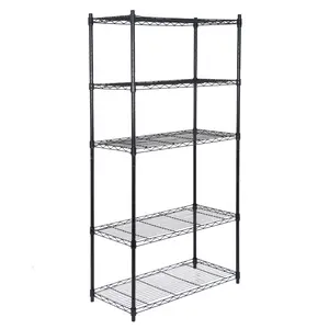 ZENY 5-Tier Adjustable Metal Steel Wire Storage Rack - 300LBS Capacity Home Organizer for Kitchen, Garage Use, Multilayer Shelf