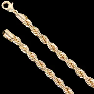 6mm Rope Chain Necklace – 24” 18K Gold Filled