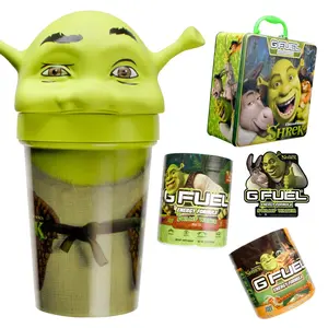 G FUEL Energy Formula | Shrek Collector's Box | Mai Tai (40 Servings) and Onions & Waffles (15 Servings) Flavors | Collectible Lunch Box, Shrek Shaker Cup & Exclusive Shrek Sticker