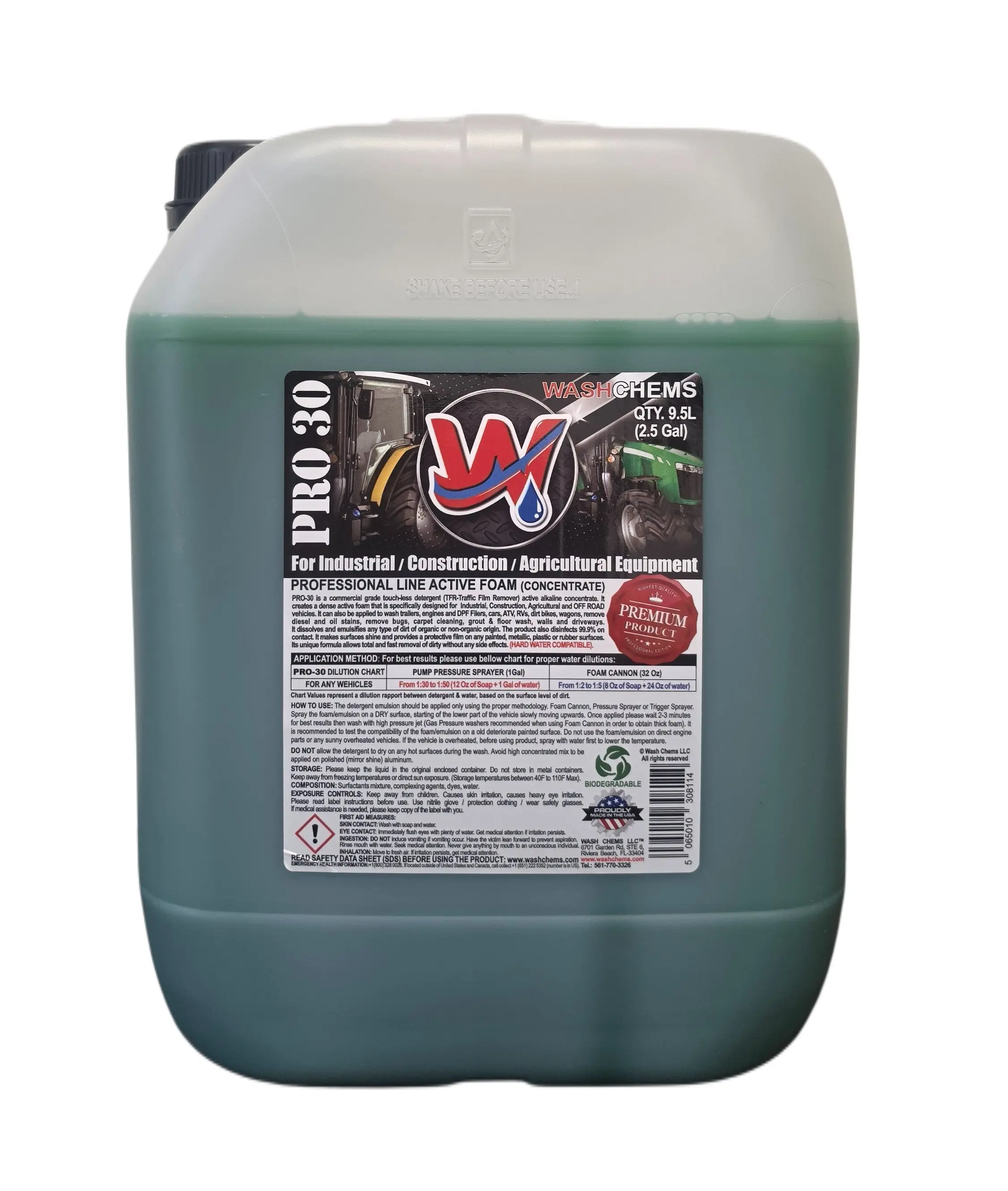 PRO-30 (2.5 Gal) Industrial/Construction/Agricultural Equipment One Step Detergent