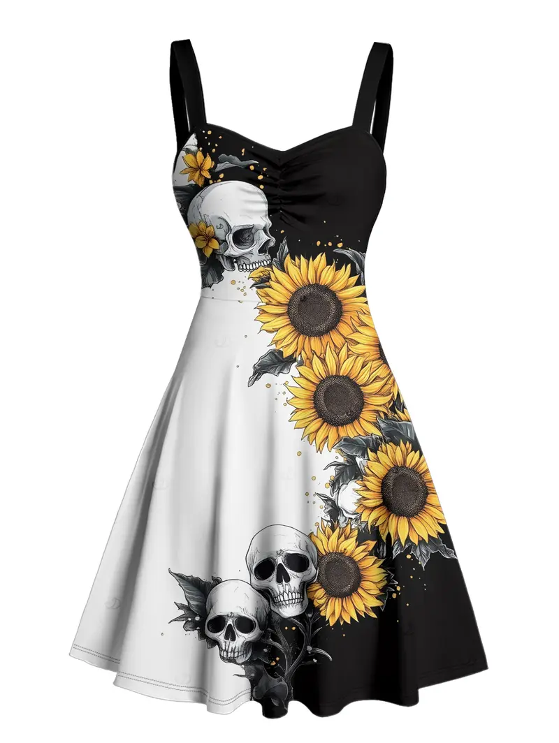 green emerald velvet dress Vintage Style Midi Dress Sunflower Floral – ModCloth main image 1