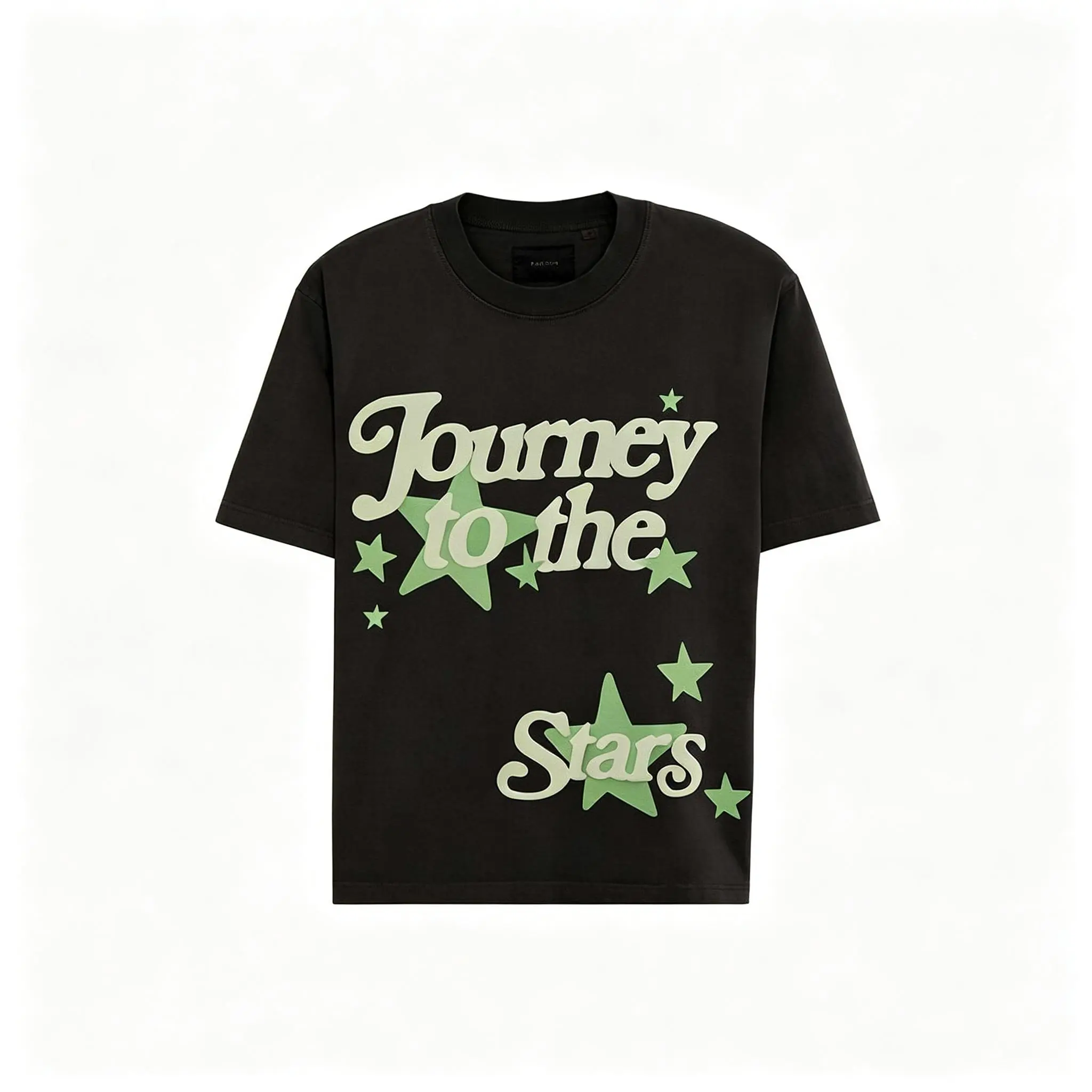 Men’s Vintage Wash Cosmic Stardust Star Print Cotton T-Shirt - Loose-Fit, Relaxed Cut, Crew Neck, Short-Sleeve, Baggy Streetwear Sports & Outdoor Casual Top