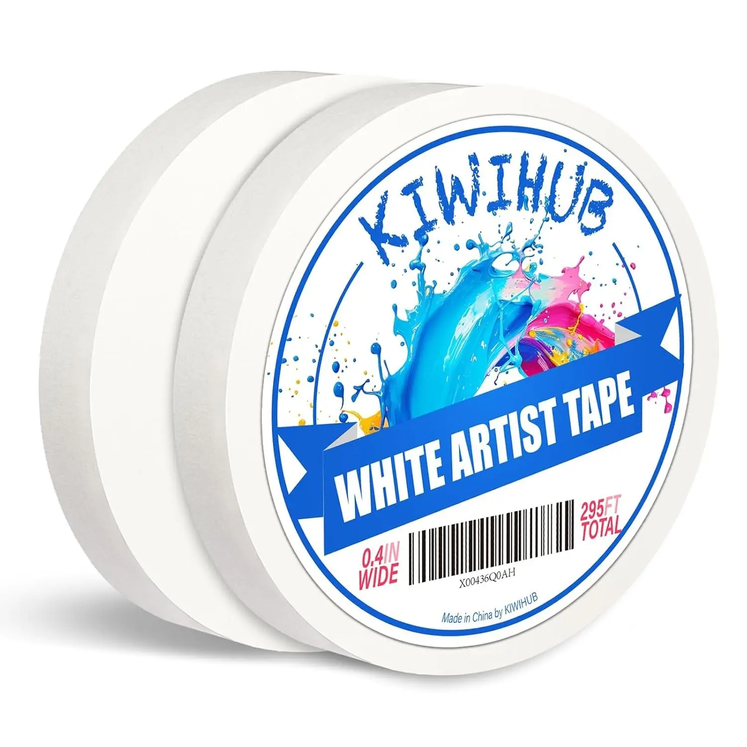 2 Pack Artist Tape for Watercolor Paper, 0.4 inch Wide 295 FT Long | Professional Art Tape, White Masking Artists Tape for Drafting, Painting, Canvas Framing - Acid Free