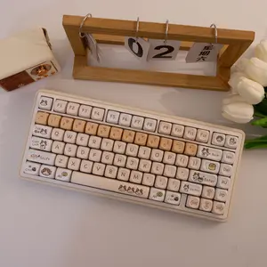 143 Key Cat Eating Sushi Theme Pbt Keycaps, Dye Sublimation Process, Moa Profile, Compatible with Mx Axes, for 61/64/68/87/96/104/108 Keyboards, Gaming Keyboard Accessories