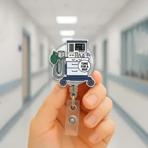 Anesthesia Machine Badge Reel: Nurse/Doctor ID Holder