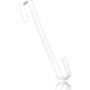 Wreath Hangers for Front Door, 15" Wreath Hanger, Indoor or Outdoor Over The Door Wreath Hook Hanger for Easter Spring Halloween Xmas Wreath Decorations, Steel Material, 20lb Load Bearing(White)