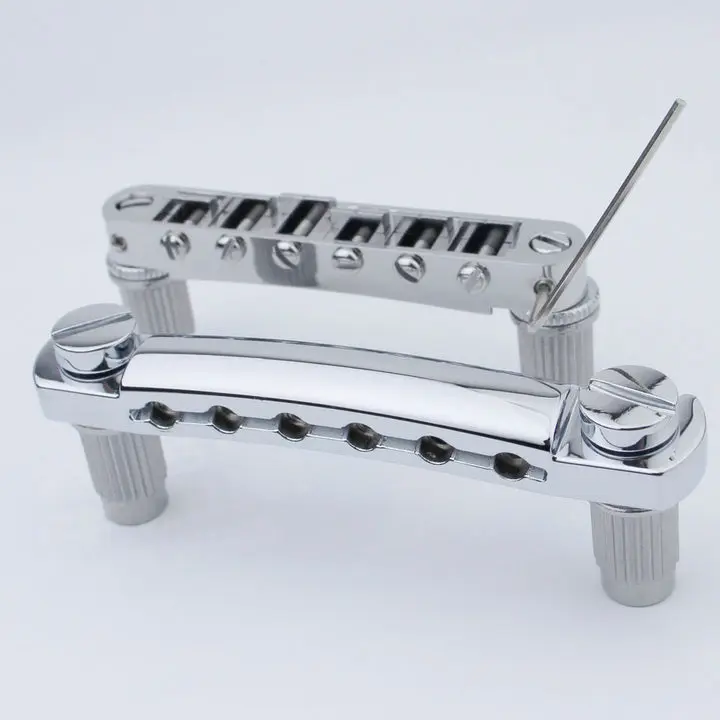 Guyker Guitar Tune-O-Matic Bridge and Stop Bar Tailpiece Combo  Anchors and Studs Replacement Compatible  LP SG EPI 6 String Electric Guitar