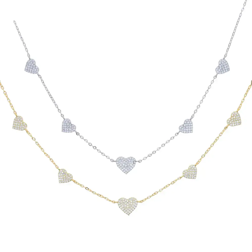 Loveden New Heart-Shaped Zircon Pendant Necklace, Simple Versatile Fashion Accessory for Everyday Wear