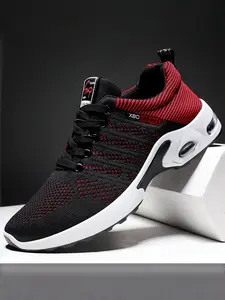 Men's shoes, lace up running shoes, athletic running shoes, plus size sports shoes, thick soled, height increasing single shoes