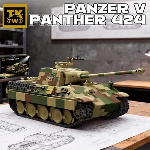 New Buckman Panther tank building block model, 1:28 scale with highly detailed design, collectible building block model, classic WWII military anti-magnetic armored tank, made with high-quality ABS materials, Durable