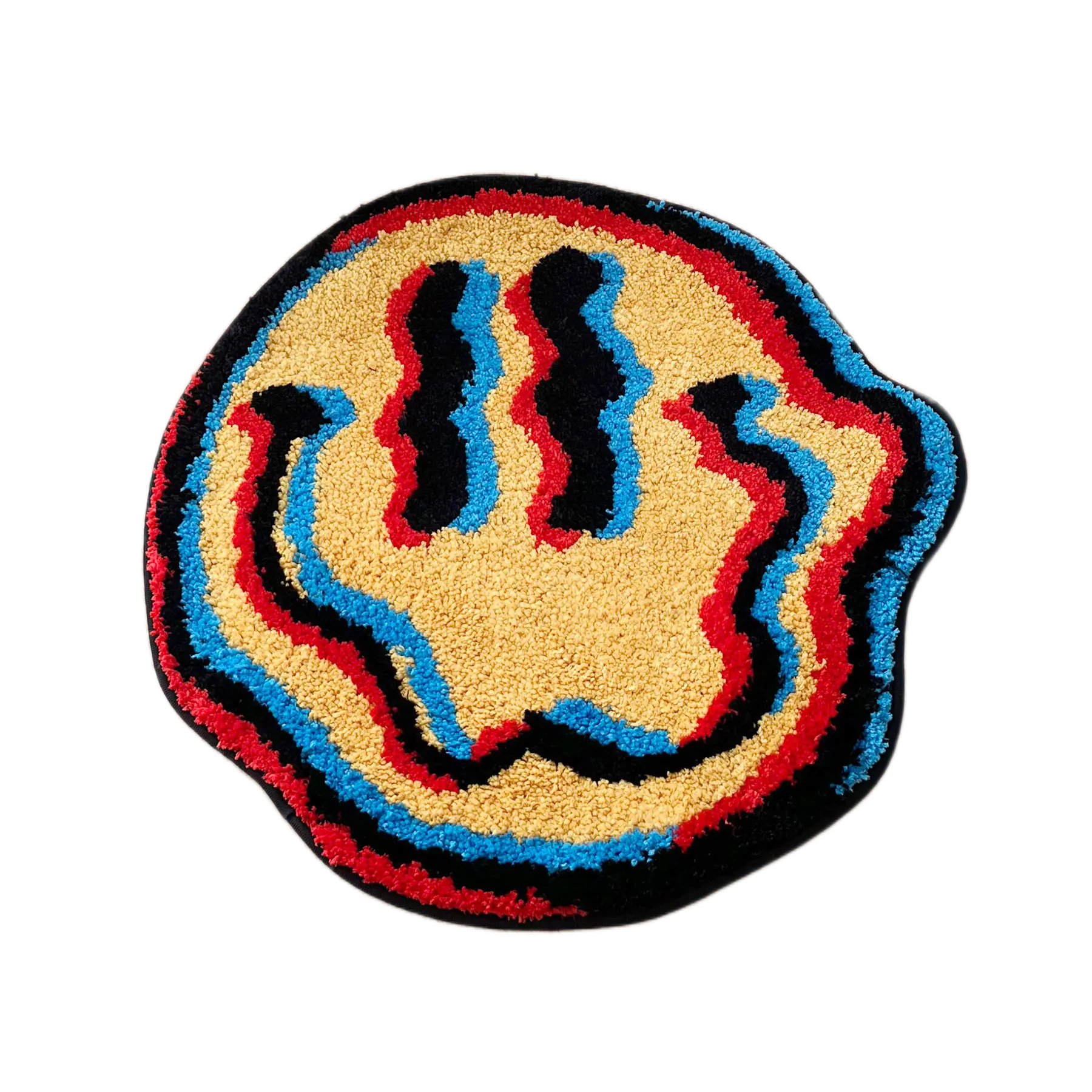 Trippy Smiling Rug Tufted Rug Gift for Friend Rugs for Bedroom Geek Gift Home Decor Carpet