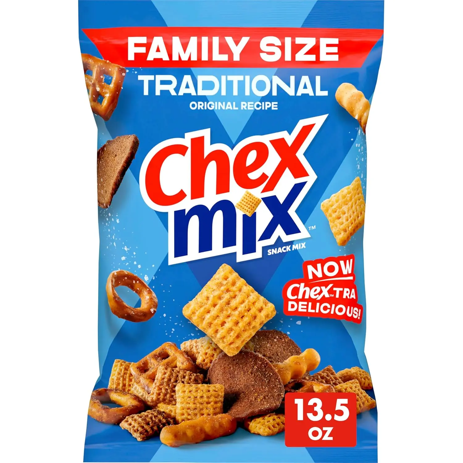 Traditional Original Recipe Snack Mix, Snacks, Family Size, 13.5 oz