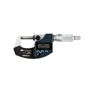 Mitutoyo 293-340-30 IP65 Rating Digimatic Hardware Micrometer - 1 in/25.4 mm, Ratchet Stop Handle, No SPC Output, Inch/MM Dual Measurement, Auto Power Off, Carbide Tips, Portable Tool for Office & Educational Use