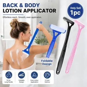 Back Lotion Applicator for Women, Foldable Long Handle Lotion Back Applicator,Reusable Rollers, Effortlessly Apply Moisturizer to Your Back, Washable Cream Applicator,Complete Skincare Solution,Ideal Back Lotion Applicator for Skin Cream, Oils