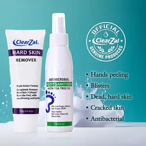 Clearzal Reset Duo Foot Care Set  HARD SKIN Hand Peeling ,dryskin,Hydrating Moisturizing Exfoliating Cream. Exfoliating cream for all skin types on hands, feet and body,peeling skin 100g ，Urea, salicylic acid, aloe vera formula
