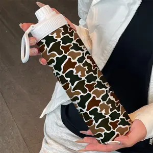25oz Sports Water Bottle, Creative Camouflage Insulated Cup, Stainless Steel Cold & Hot, Perfect Gift for Outdoor Camping Travel Gym Home Use