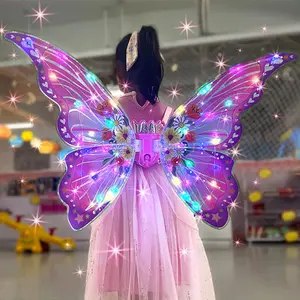 Electric Luminous Butterfly Wings, Back Decorative Props, Play House Toys, Suitable for Festival, Birthday and Other Holiday Gifts