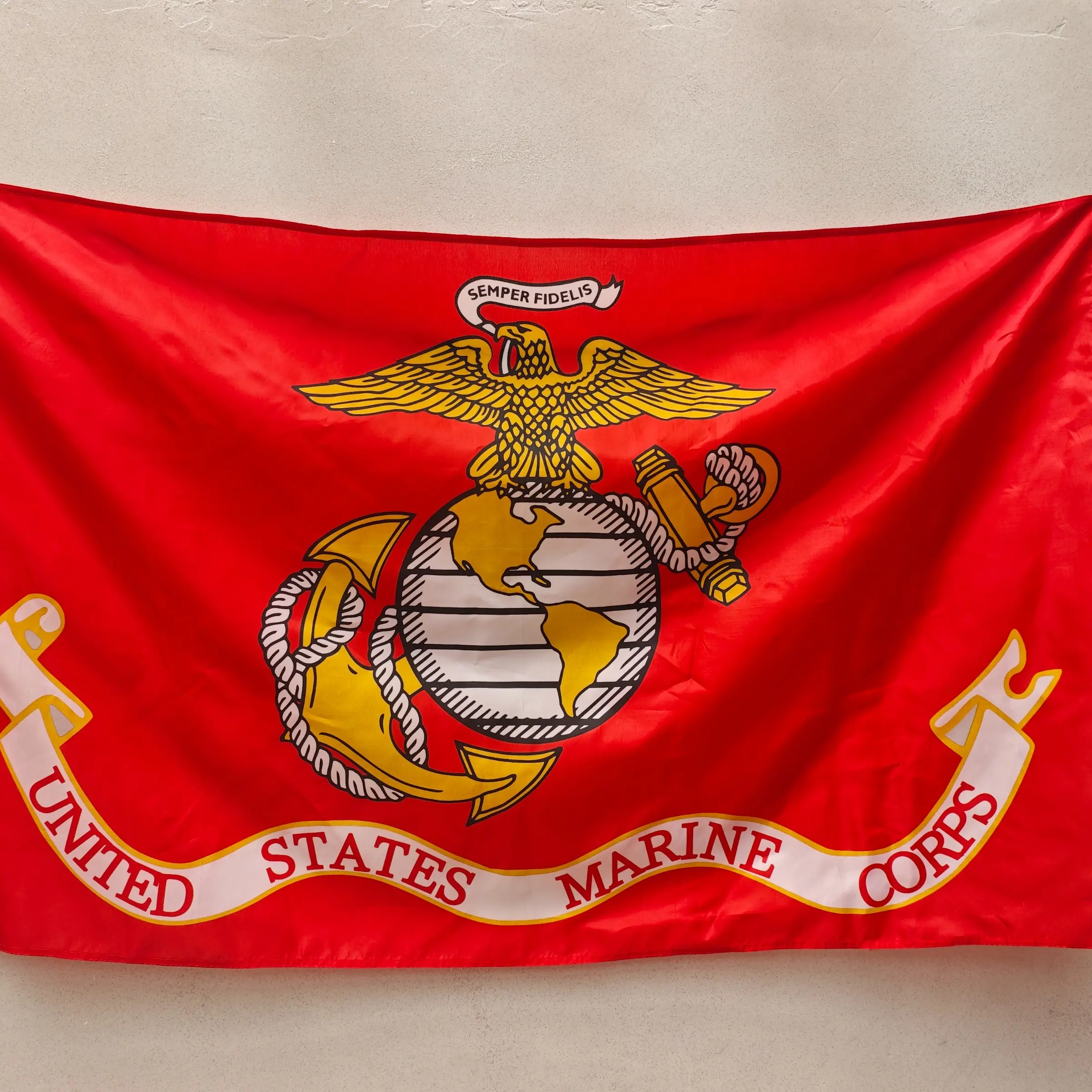 Us Navy Marine Corps Flag 3x5 Feet Outdoor UV Resistant, Durable Canvas Header Brass Eyelets Easy Hoist, Usmc Banner for Decoration Wall Decor Flags Outdoor Banners