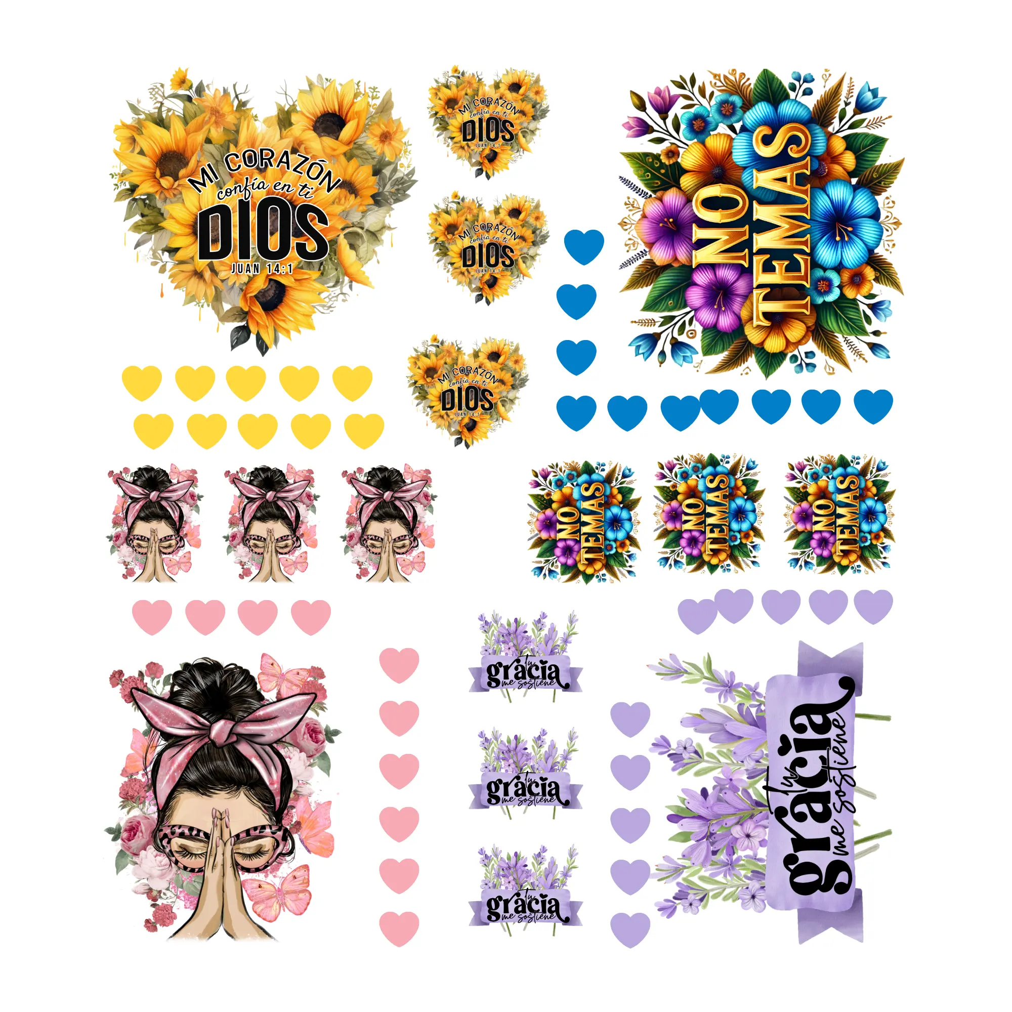 UV Sticker Decal Pages RELIGIOSO 16 Stickers - Adhesive UV Decals