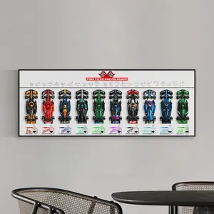 【Car Not Included】Display Wallboard for Speed Collector's Pack 66802 (Only Display Wallboard)，10-Car Display Frame Wall Mount, Wall Art Organizer, Chrismas Gift for Champions Car Set of 77242-77251 Collections