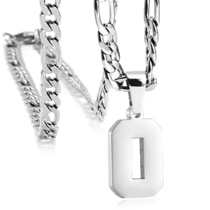 Men's and Athletes Stainless Steel Sports Digital Necklace Baseball/Basketball/Soccer Team Inspiration Jewelry Spot
