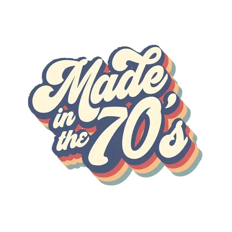 Vintage Heat Transfer Stickers Set, Retro DIY Iron-On Patches for T-Shirts Jeans Hoodies Bags Pillows, 70s Style Clothing Decorations
