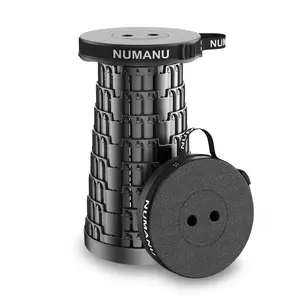 2026 Upgraded Portable Collapsible Stool, Max 620lb Folding Stool, Height Adjustable Retractable Telescopic Seat, Travel Chair, Foldable Camping Seat