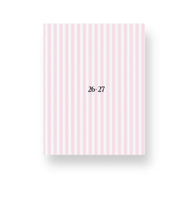 2026 - 2027 Signature Pink + Cream Striped Mid Year Lifestyle Planner