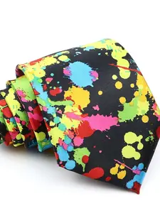 Men's Fashion Piano Key & Note Tie, Casual Street Style Party Wear, Stylish Accessory, 8cm Width, Perfect for Daily Use, Casual Boho Tie