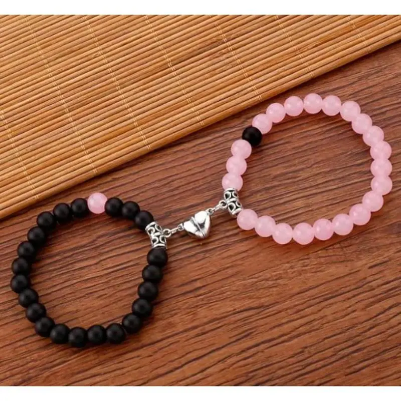 2026 Upgrade Magnetic Couple Love Bracelet - Heart Lock Bracelet, Matching BF and GF Sports Wristband, Personalized Simple Style, Cute Gifts for Girlfriend, Valentine Gift, All Seasons, TikTokShop Black Friday Thanksgiving Deal