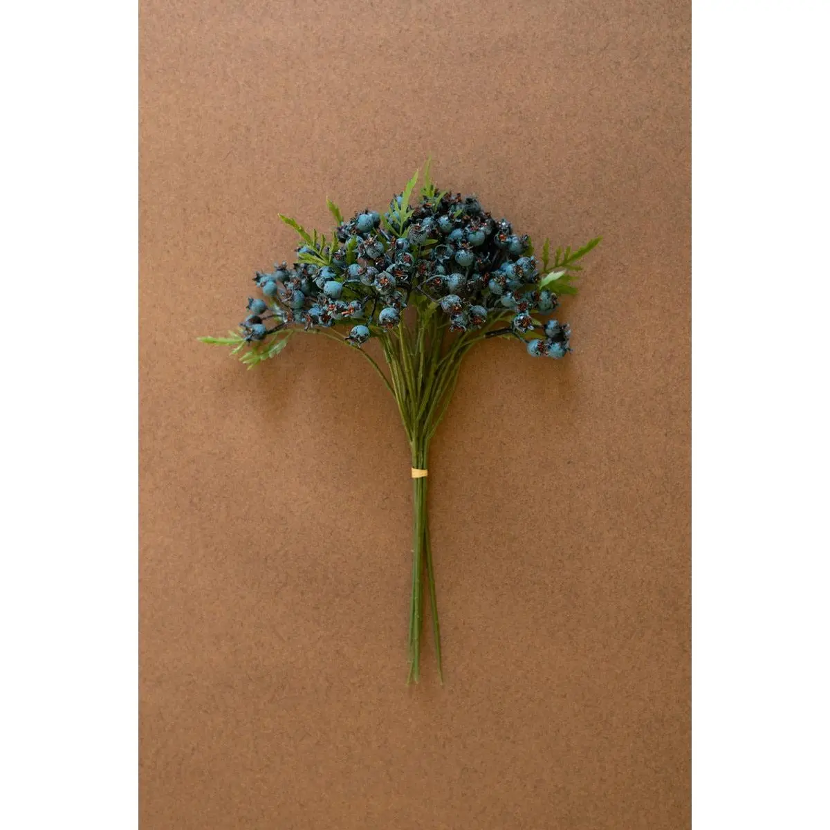 Set of 6 Artificial Blueberry Bundle – Rustic Faux Floral Spring Décor