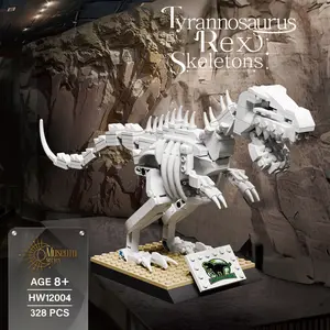 Dinosaur Building Kit Tyrannosaurus Triceratops Stegosaur Fossils Creative Animal Blocks For Museum antique model collectors Boys Girls Birthday Halloween Christmas